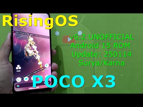 RisingOS 6.2 UNOFFICIAL for Poco X3 Android 15 ROM Update: 250114