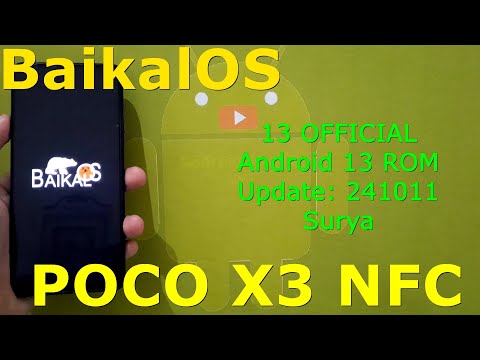 Baikal OS 13 OFFICIAL for Poco X3 Android 13 ROM Update: 241011