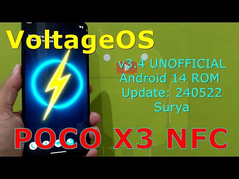 VoltageOS v3.4 UNOFFICIAL for Poco X3 Android 14 ROM Update: 240522