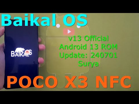 Baikal OS 13 Official for Poco X3 Android 13 ROM Update: 240701
