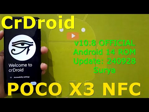 CrDroid v10.8 OFFICIAL for Poco X3/NFC Android 14 ROM Update: 240928