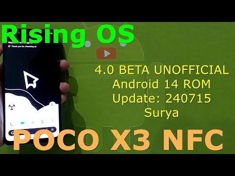 RisingOS 4.0 BETA UNOFFICIAL for Poco X3 Android 14 ROM Update: 240715