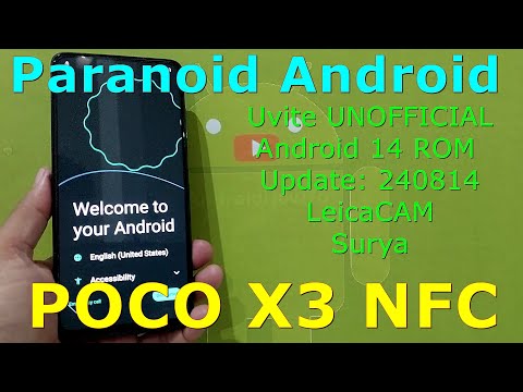 Paranoid Android Uvite UNOFFICIAL for Poco X3 Android 14 ROM Update: 240814