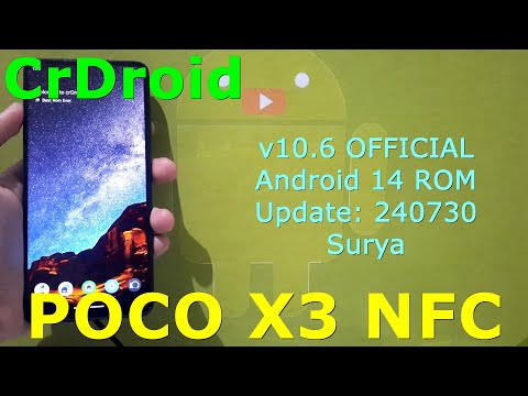 CrDroid v10.6 OFFICIAL for Poco X3 Android 14 ROM Update: 240730