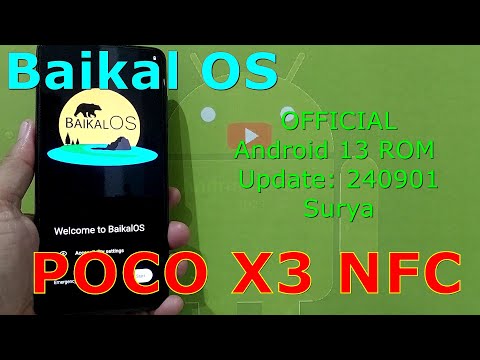 Baikal OS 13 OFFICIAL Poco X3 Android 13 ROM Update: 240901