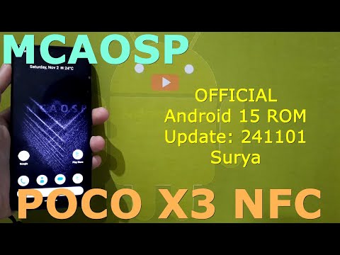 MCAOSP OFFICIAL for Poco X3 Android 15 ROM Update: 241101