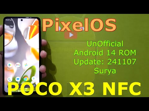 PixelOS UnOfficial for Poco X3 Android 15 ROM Update: 241107