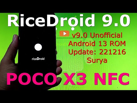 RiceDroid 9.0 Unofficial for Poco X3 Android 13 Update: 221216