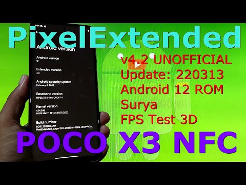 PixelExtended 4.2 UNOFFICIAL for Poco X3 NFC Update: 220313 - FPS Test 3D