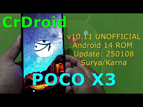 CrDroid v10.11 UNOFFICIAL for Poco X3 Android 14 ROM Update: 250108